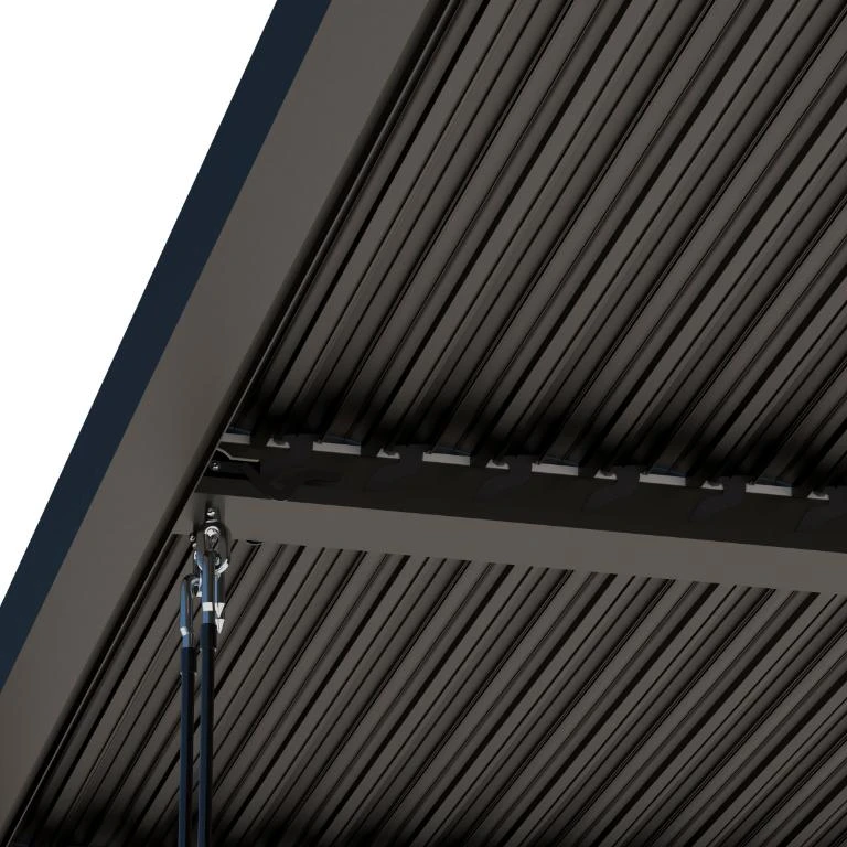 Aluminium Pergola met Lamellen Zwart 300 x 300 cm - Afbeelding 6